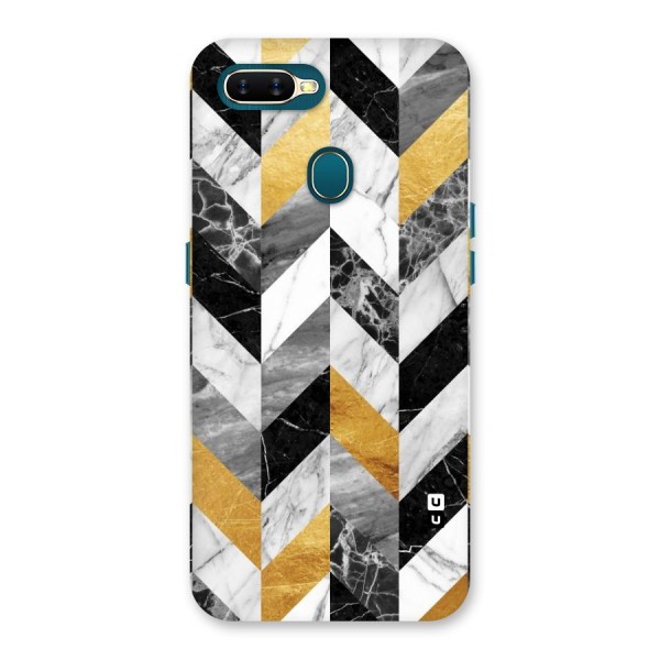 Yellow Grey Marble Back Case for Oppo A7