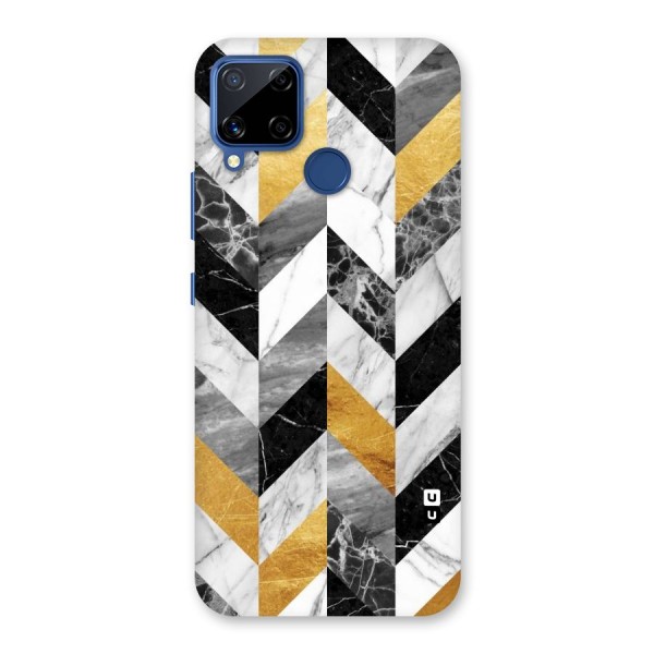 Yellow Grey Marble Back Case for Realme Narzo 30A