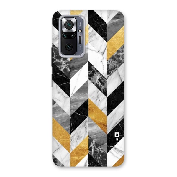 Yellow Grey Marble Back Case for Redmi Note 10 Pro
