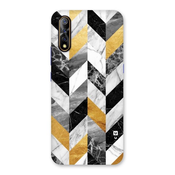 Yellow Grey Marble Back Case for Vivo S1