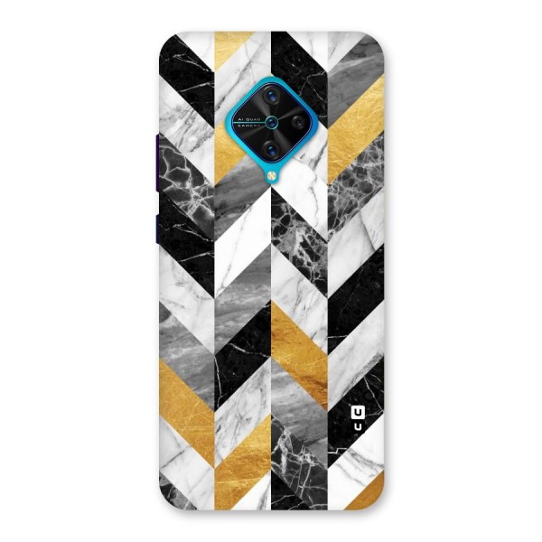 Yellow Grey Marble Back Case for Vivo S1 Pro