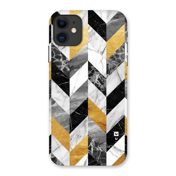 Yellow Grey Marble Back Case for iPhone 11