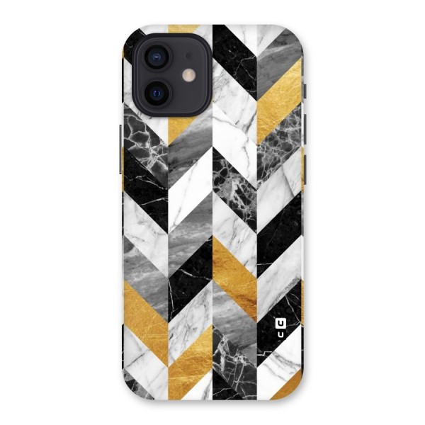 Yellow Grey Marble Back Case for iPhone 12