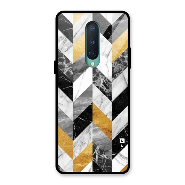 Yellow Grey Marble Glass Back Case for OnePlus 8