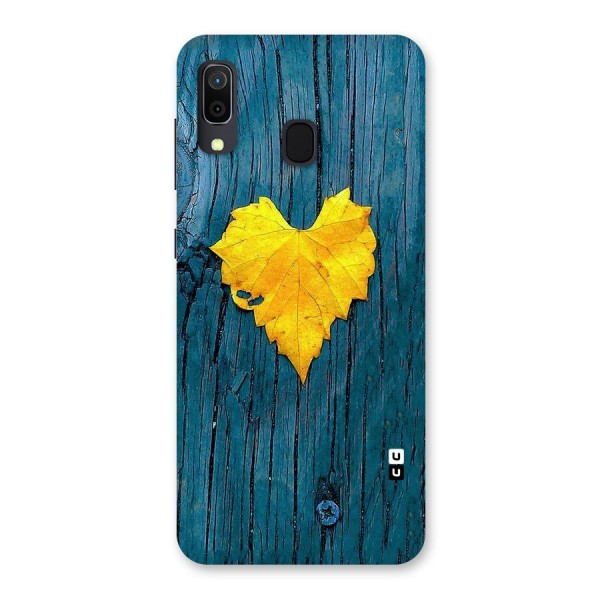 Yellow Leaf Back Case for Galaxy A20