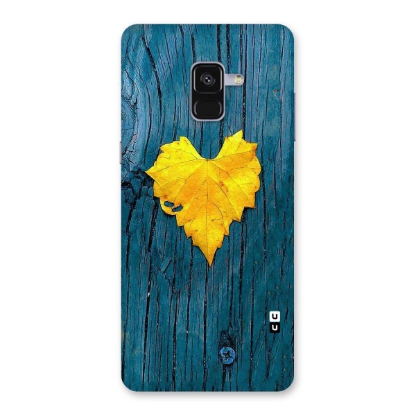 Yellow Leaf Back Case for Galaxy A8 Plus