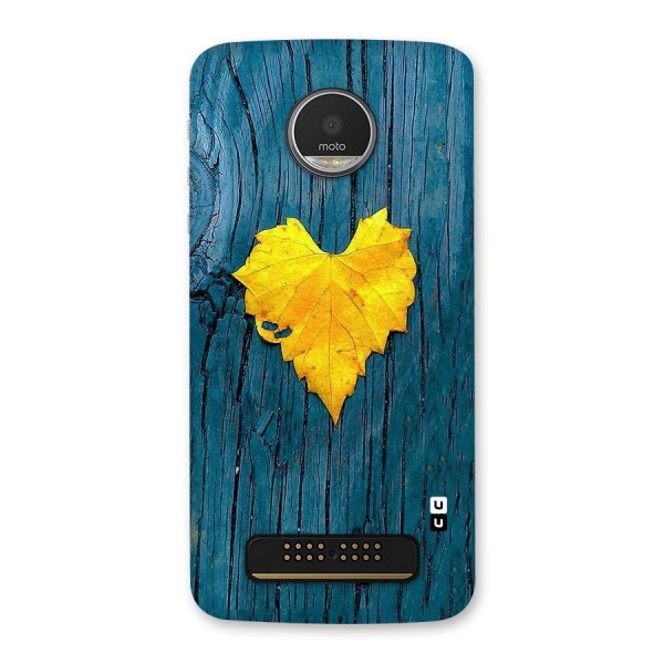 Yellow Leaf Back Case for Moto Z Play