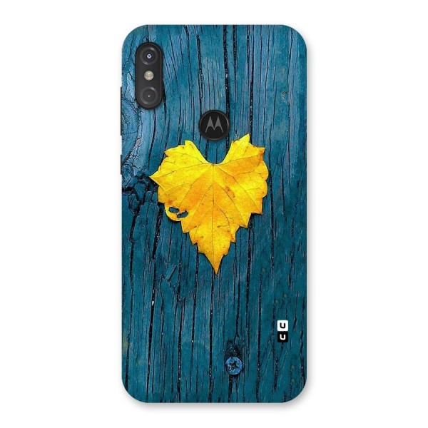 Yellow Leaf Back Case for Motorola One Power