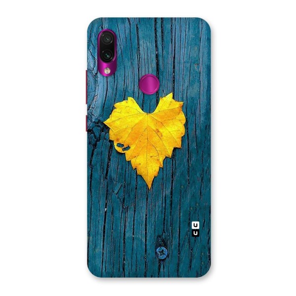 Yellow Leaf Back Case for Redmi Note 7 Pro