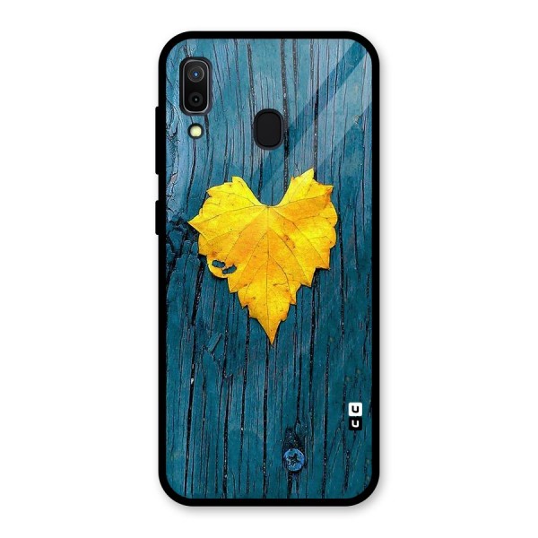 Yellow Leaf Glass Back Case for Galaxy A30