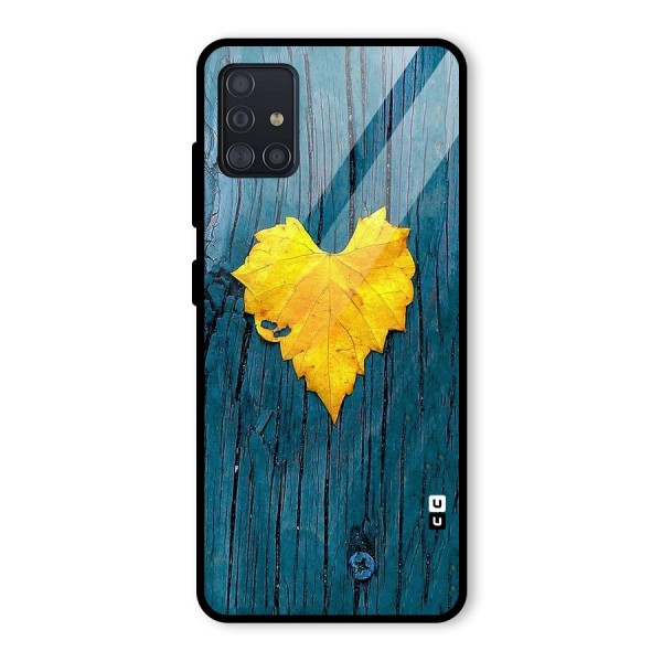 Yellow Leaf Glass Back Case for Galaxy A51