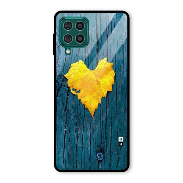 Yellow Leaf Glass Back Case for Galaxy F62