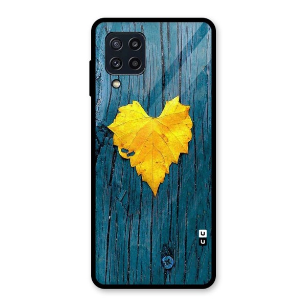 Yellow Leaf Glass Back Case for Galaxy M32