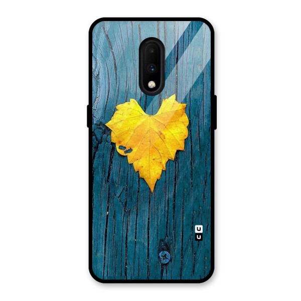 Yellow Leaf Glass Back Case for OnePlus 7