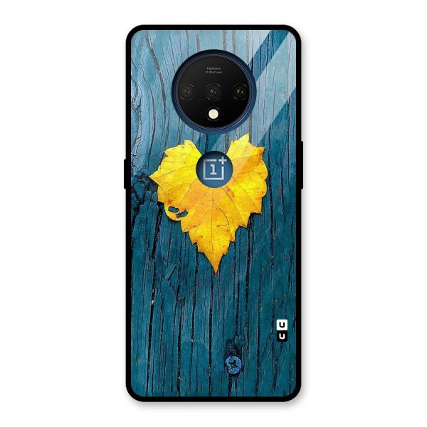 Yellow Leaf Glass Back Case for OnePlus 7T