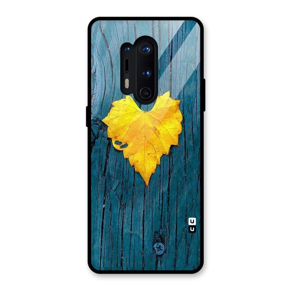 Yellow Leaf Glass Back Case for OnePlus 8 Pro