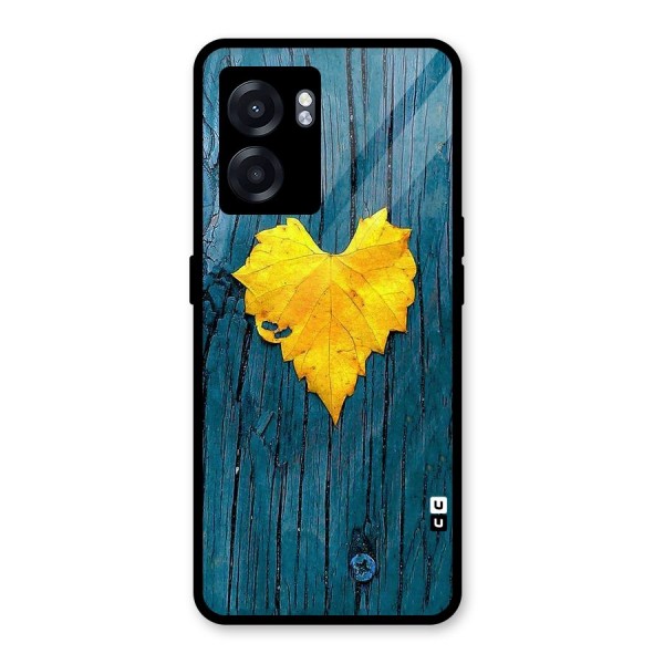 Yellow Leaf Glass Back Case for Oppo K10 (5G)