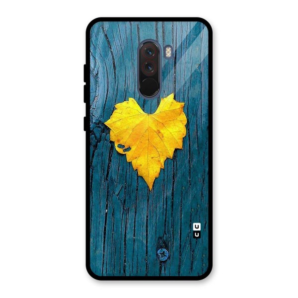 Yellow Leaf Glass Back Case for Poco F1