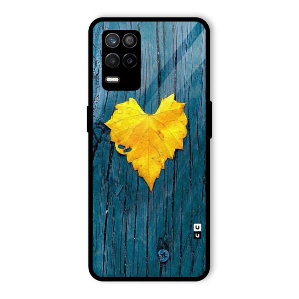 Yellow Leaf Glass Back Case for Realme 9 5G