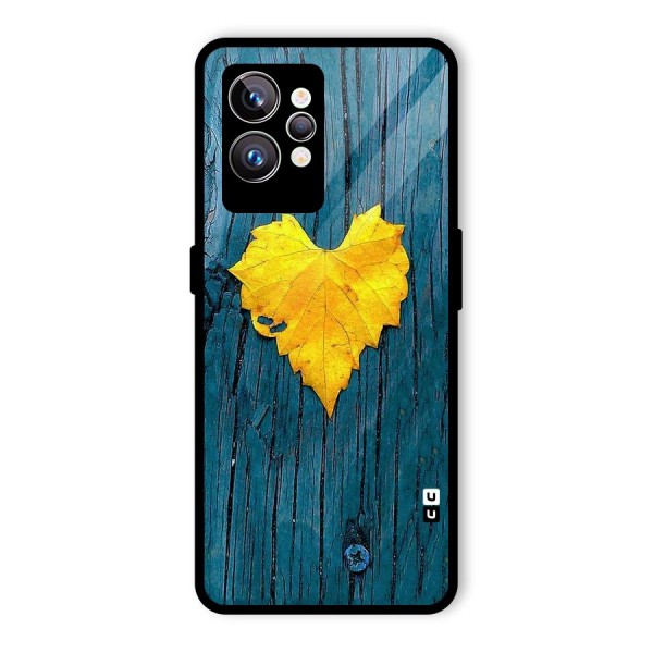 Yellow Leaf Glass Back Case for Realme GT2 Pro