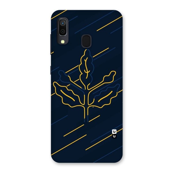 Yellow Leaf Line Back Case for Galaxy A20