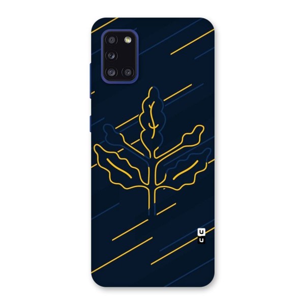 Yellow Leaf Line Back Case for Galaxy A31