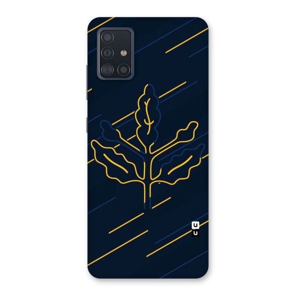 Yellow Leaf Line Back Case for Galaxy A51