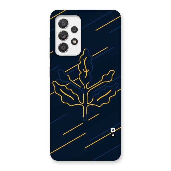 Yellow Leaf Line Back Case for Galaxy A52