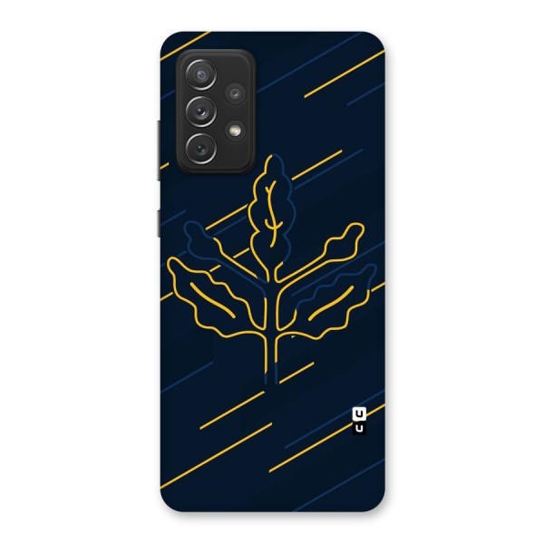 Yellow Leaf Line Back Case for Galaxy A72