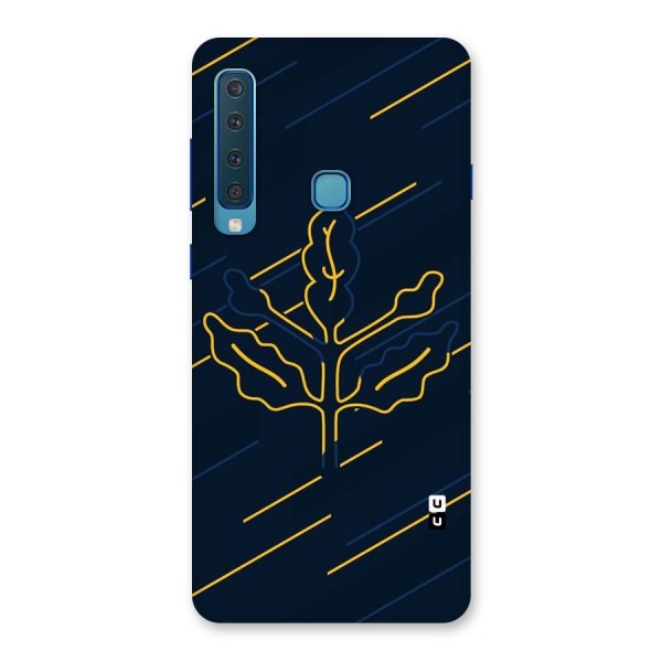 Yellow Leaf Line Back Case for Galaxy A9 (2018)