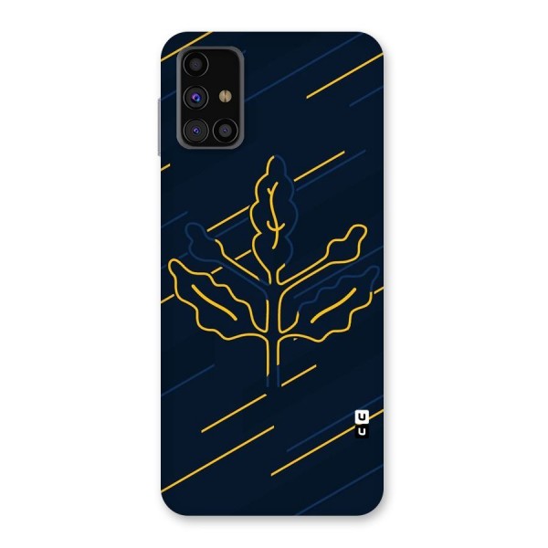 Yellow Leaf Line Back Case for Galaxy M31s