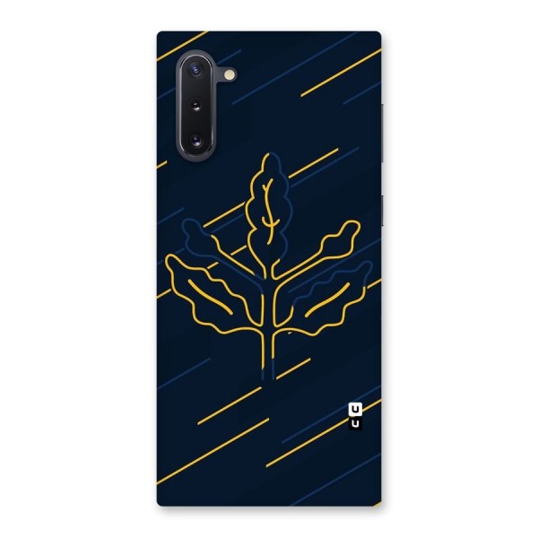 Yellow Leaf Line Back Case for Galaxy Note 10