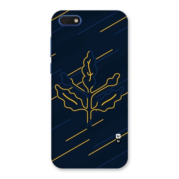 Yellow Leaf Line Back Case for Honor 7s