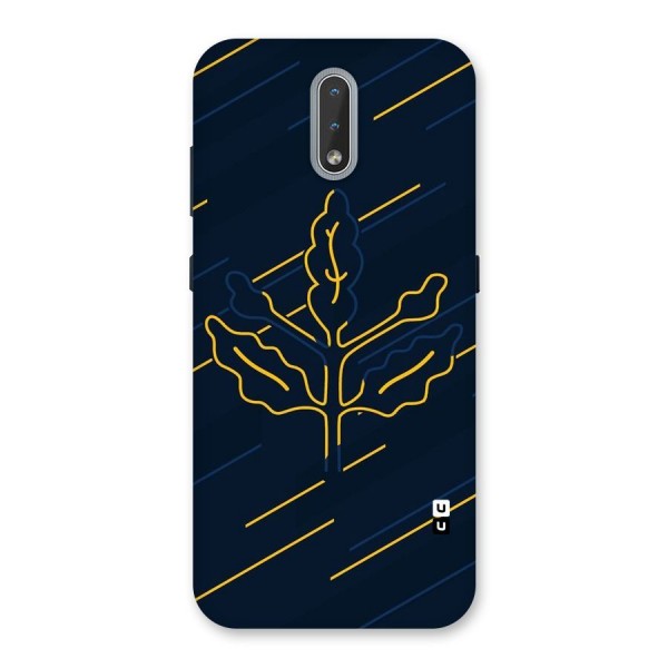 Yellow Leaf Line Back Case for Nokia 2.3