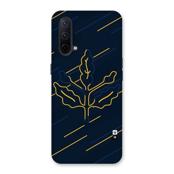 Yellow Leaf Line Back Case for OnePlus Nord CE 5G