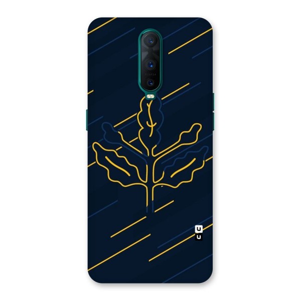 Yellow Leaf Line Back Case for Oppo R17 Pro