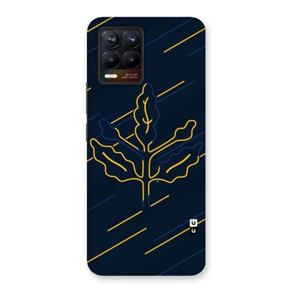 Yellow Leaf Line Back Case for Realme 8