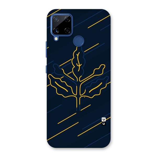 Yellow Leaf Line Back Case for Realme Narzo 30A