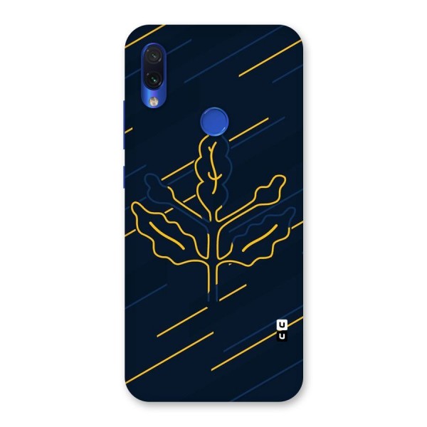 Yellow Leaf Line Back Case for Redmi Note 7