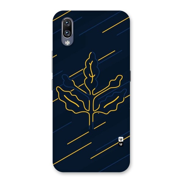 Yellow Leaf Line Back Case for Vivo NEX