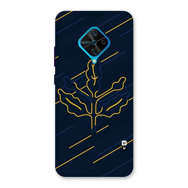 Yellow Leaf Line Back Case for Vivo S1 Pro