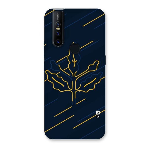 Yellow Leaf Line Back Case for Vivo V15