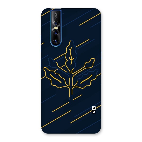 Yellow Leaf Line Back Case for Vivo V15 Pro