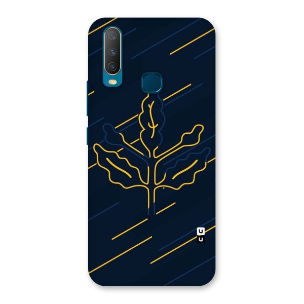 Yellow Leaf Line Back Case for Vivo Y15