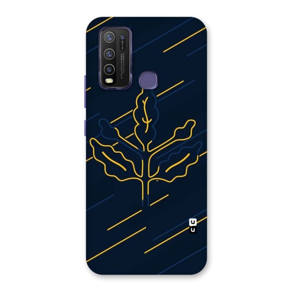 Yellow Leaf Line Back Case for Vivo Y30