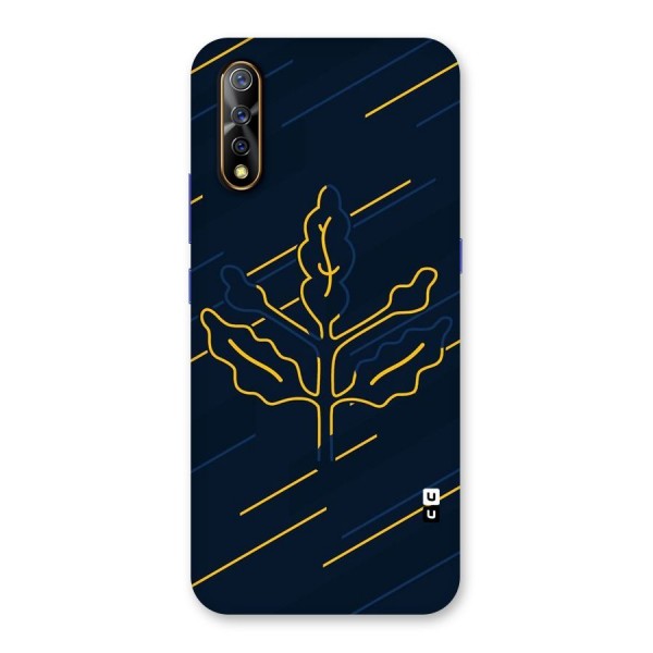 Yellow Leaf Line Back Case for Vivo Z1x