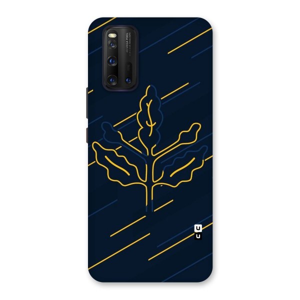 Yellow Leaf Line Back Case for Vivo iQOO 3