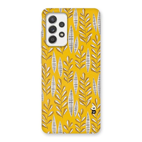 Yellow Leaf Pattern Back Case for Galaxy A52