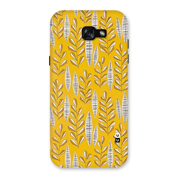 Yellow Leaf Pattern Back Case for Galaxy A7 (2017)