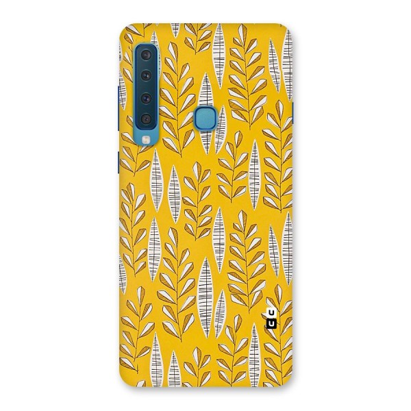 Yellow Leaf Pattern Back Case for Galaxy A9 (2018)